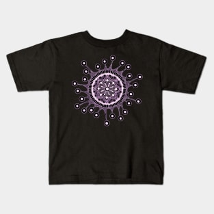 Virus Mandala (inverted pink) Kids T-Shirt